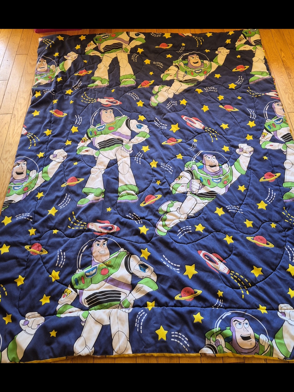 VTG DisneyPixar Toy Story Buzz Lightyear Woody Reversible Comforter Twin Size